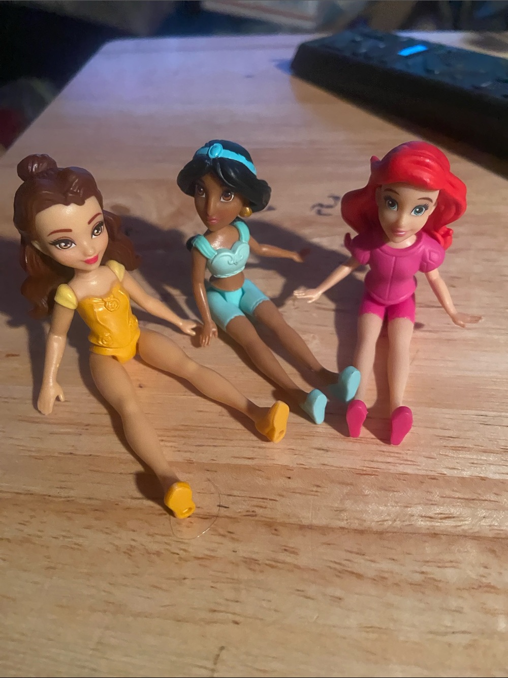 Set of 3 Disney Princess-themed dolls from the Mattel Polly Pocket